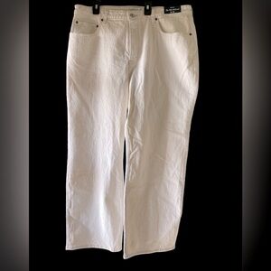 Abercrombie & Fitch High Rise white jeans 90’s relaxed 34 18R cotton pants